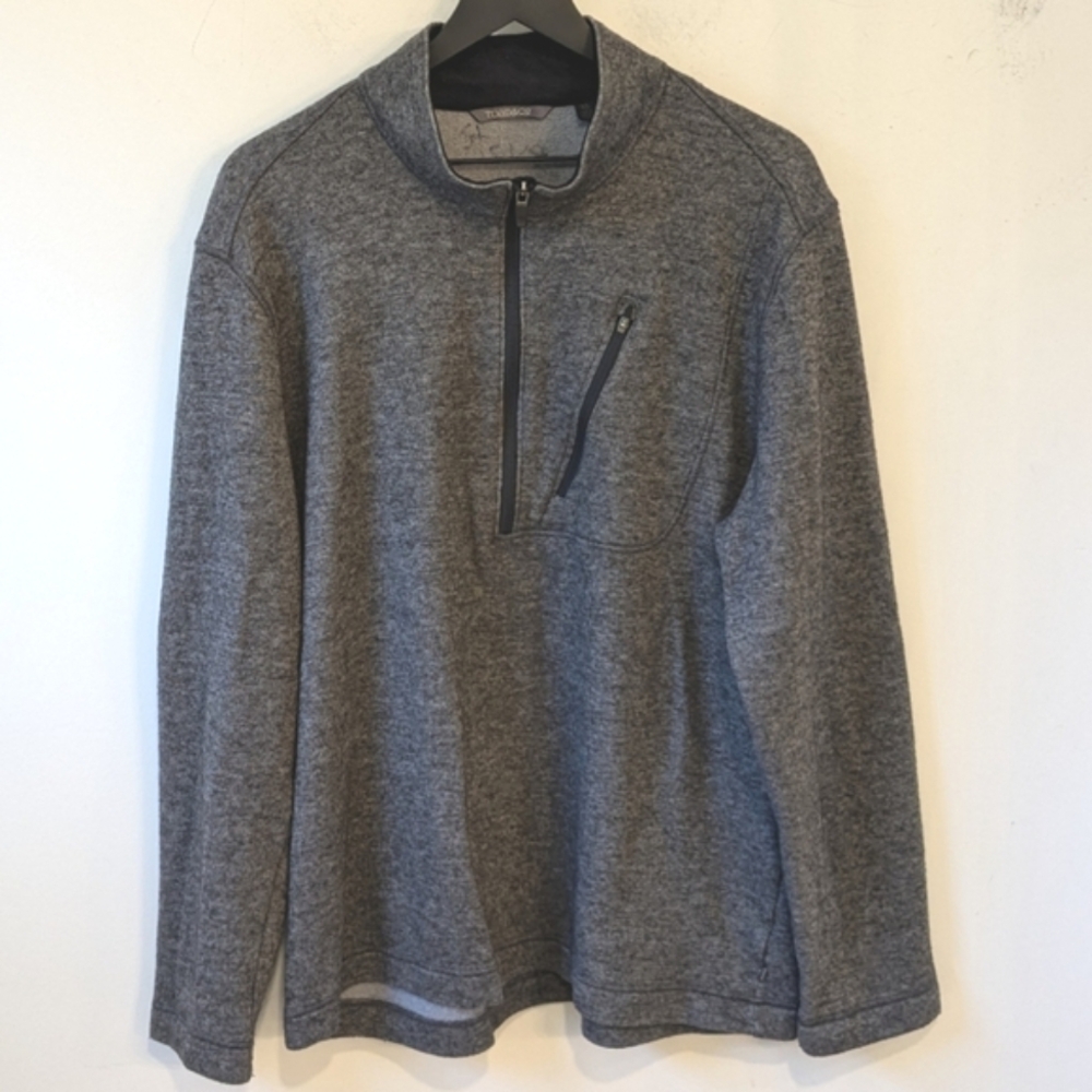 Toad&Co Men's Grey Outbound 1/4 Zip Pullover Wool Blend Sweater Size XL
